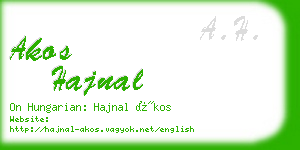 akos hajnal business card